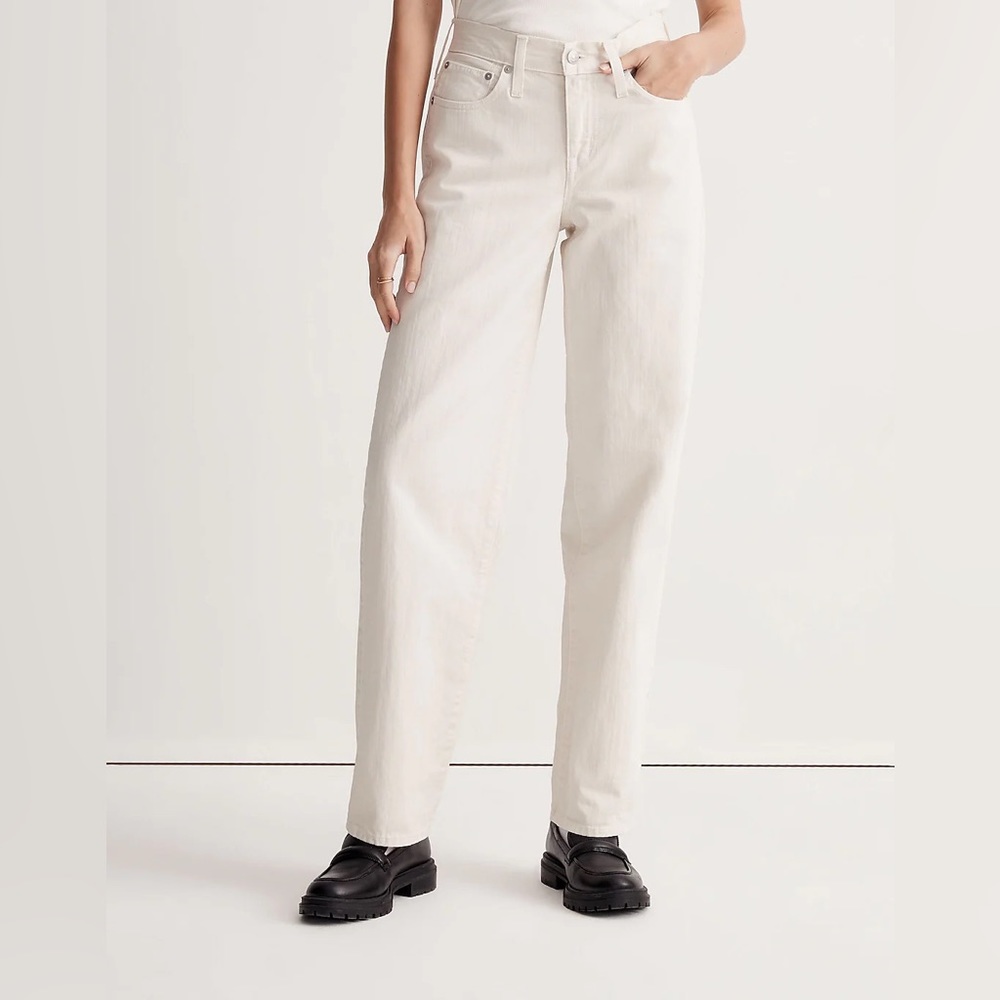 Madewell Jeans in Antique Cream Straight Leg size 27
